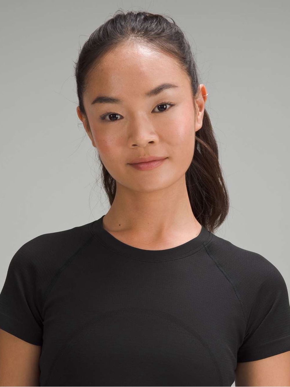 Lululemon Swiftly Tech Cropped Short-Sleeve Shirt 2.0 in Black Size 10 - Picture 12 of 13